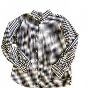J.Crew Men's Long Sleeve Gingham Plaid Dress Shirt